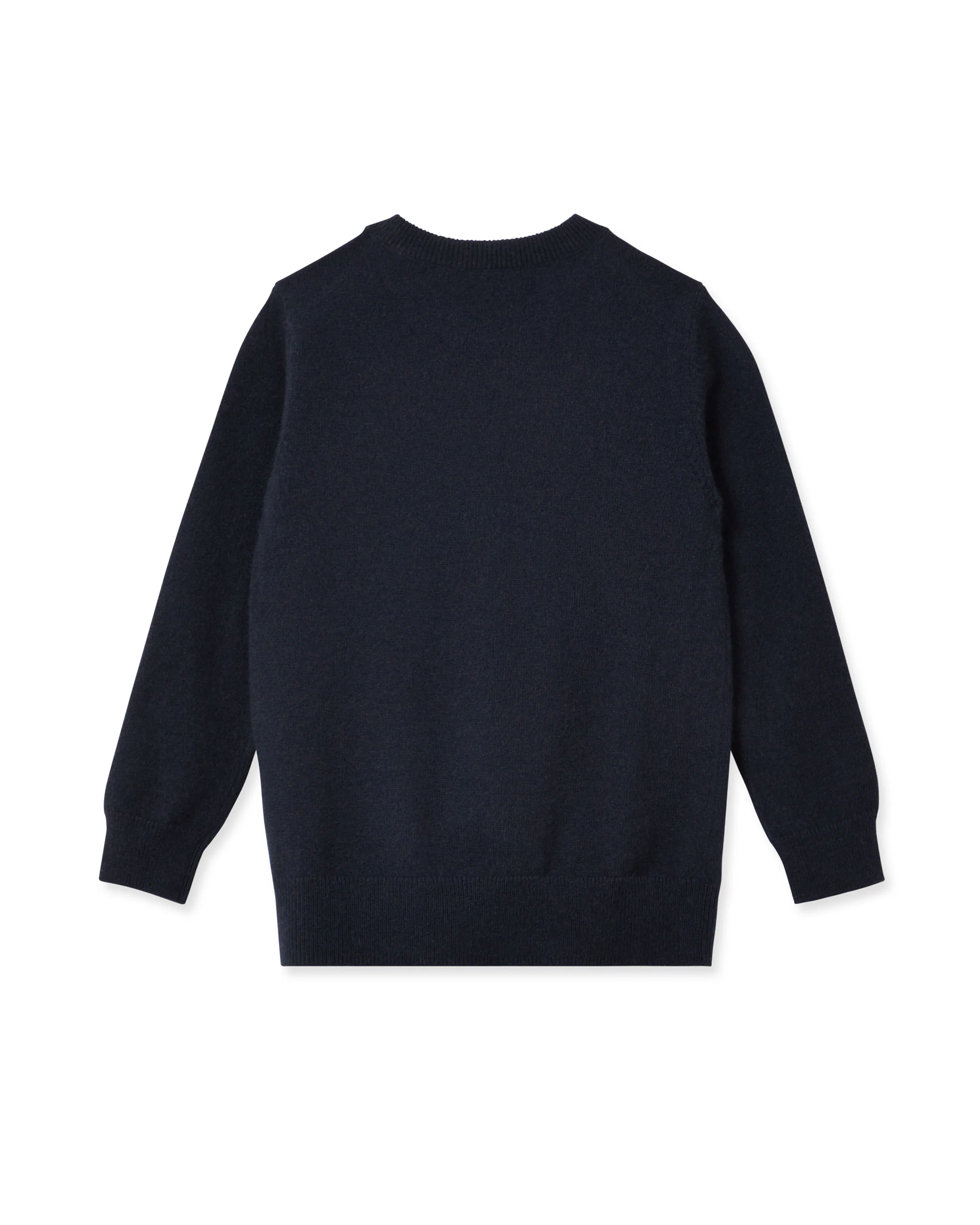 Boys Round Neck Cashmere Jumper Navy Blue - Image 2