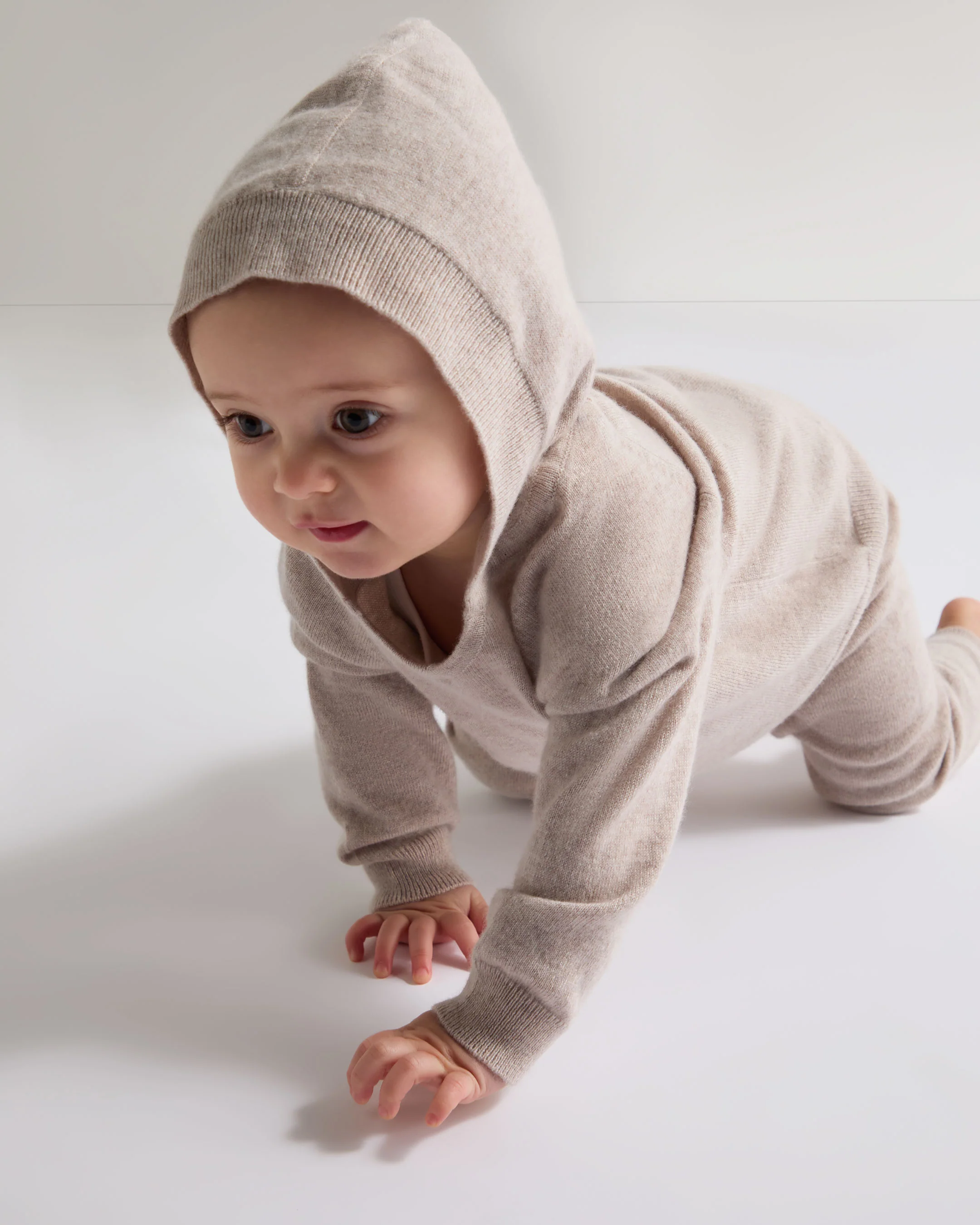 Cashmere Hoodie Oatmeal Brown - Image 2