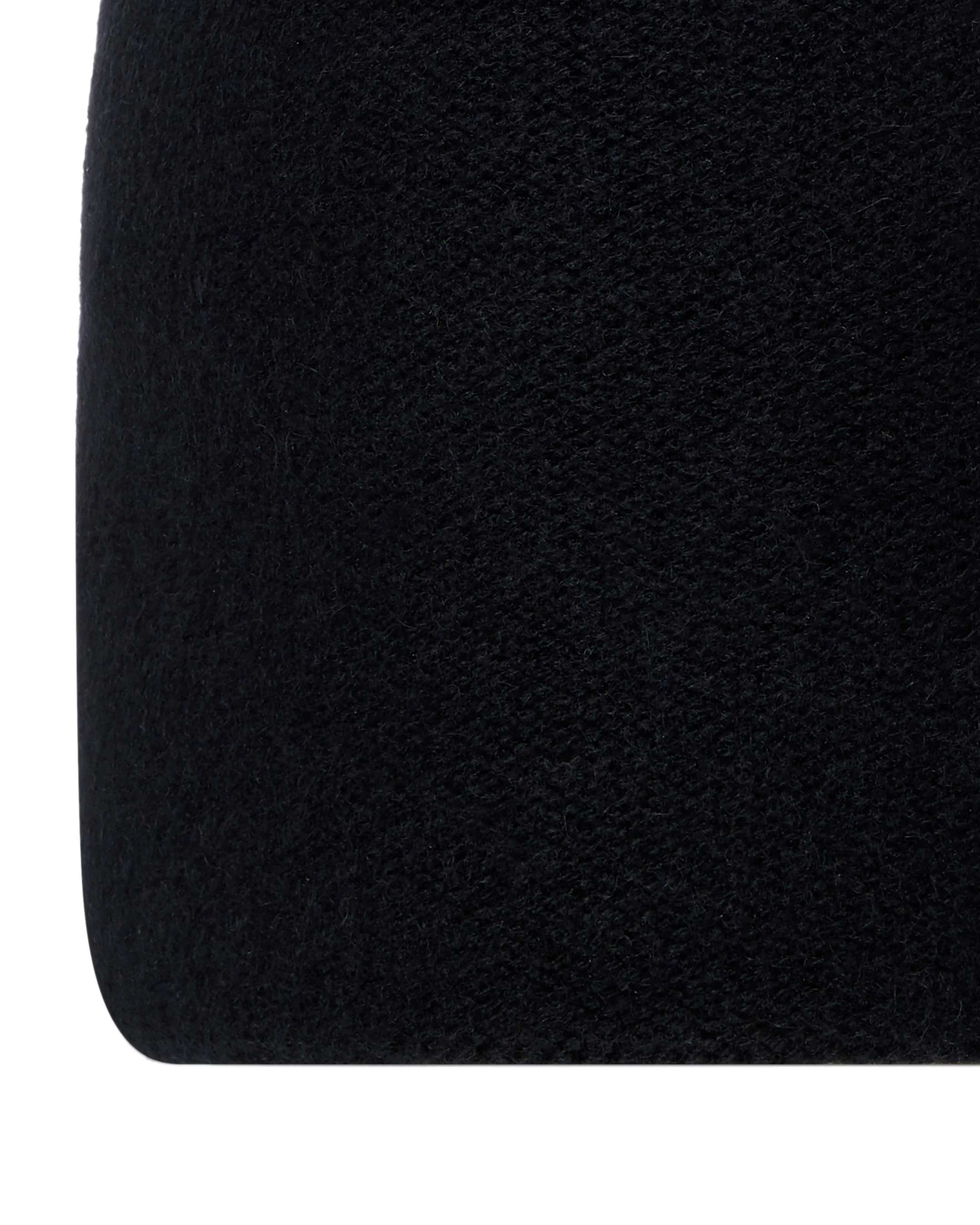 Unisex Double Layer Cashmere Beanie Black - Image 2