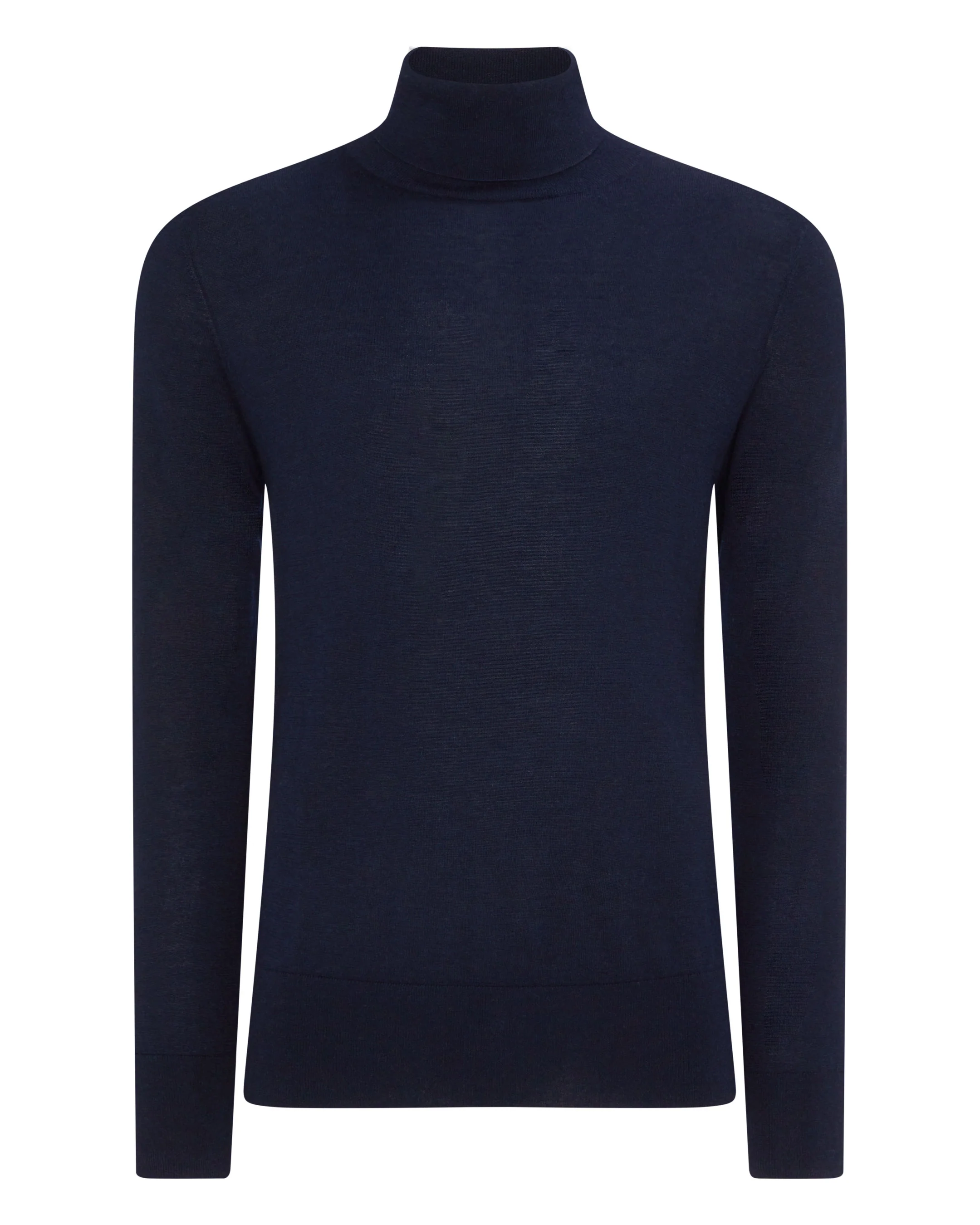Men's Pimlico Fine Gauge Cashmere Roll Neck Jumper Navy Blue - Image 2
