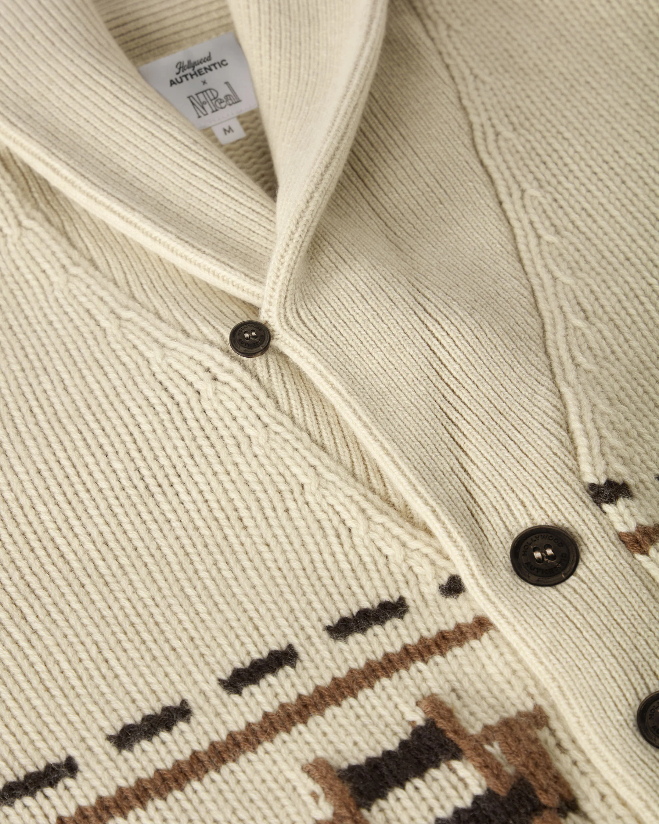 Hollywood Authentic The Hollywood Authentic Cardigan Beige Brown - Image 5