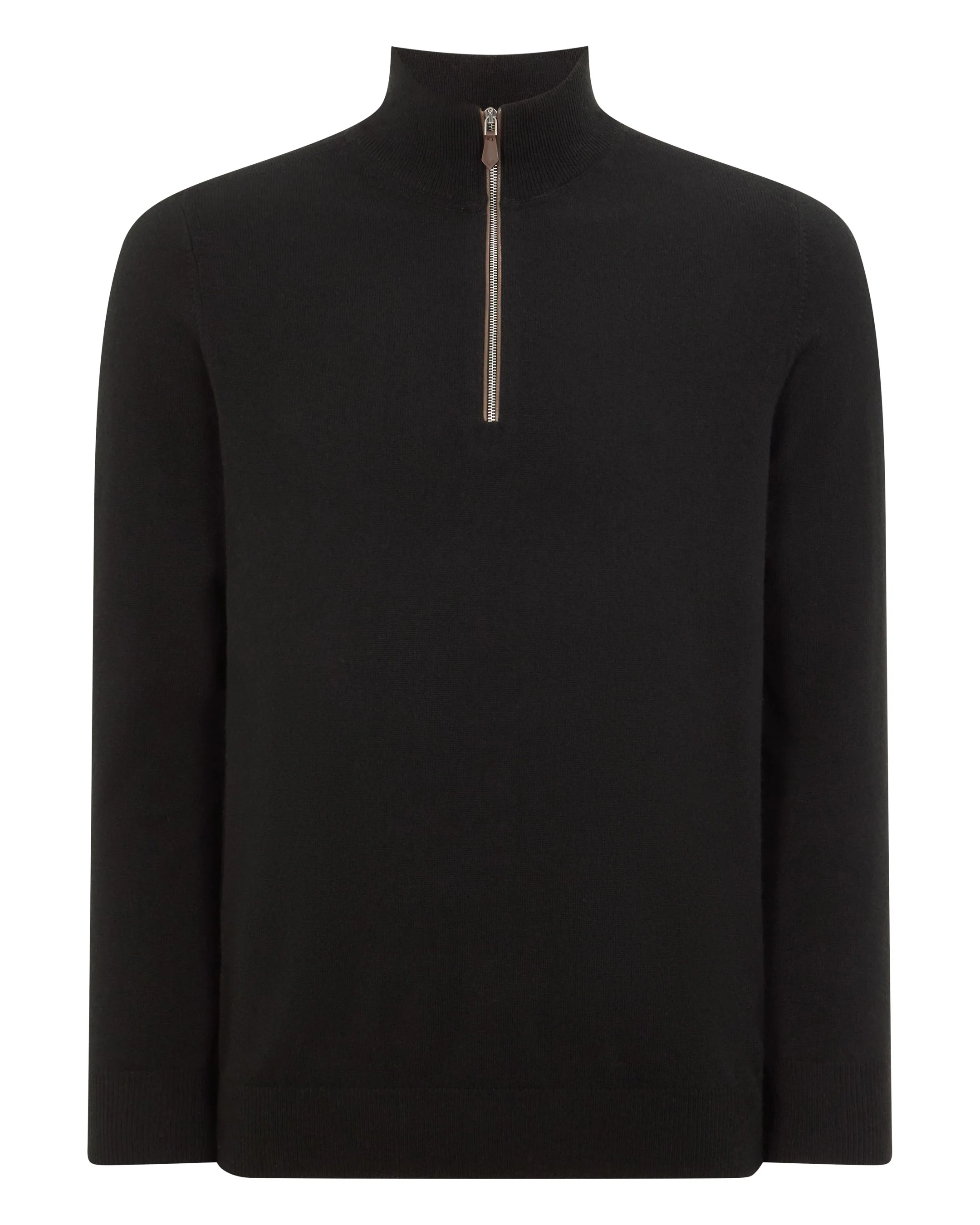 Men's Carnaby Half Zip Cashmere Jumper Black - Image 2