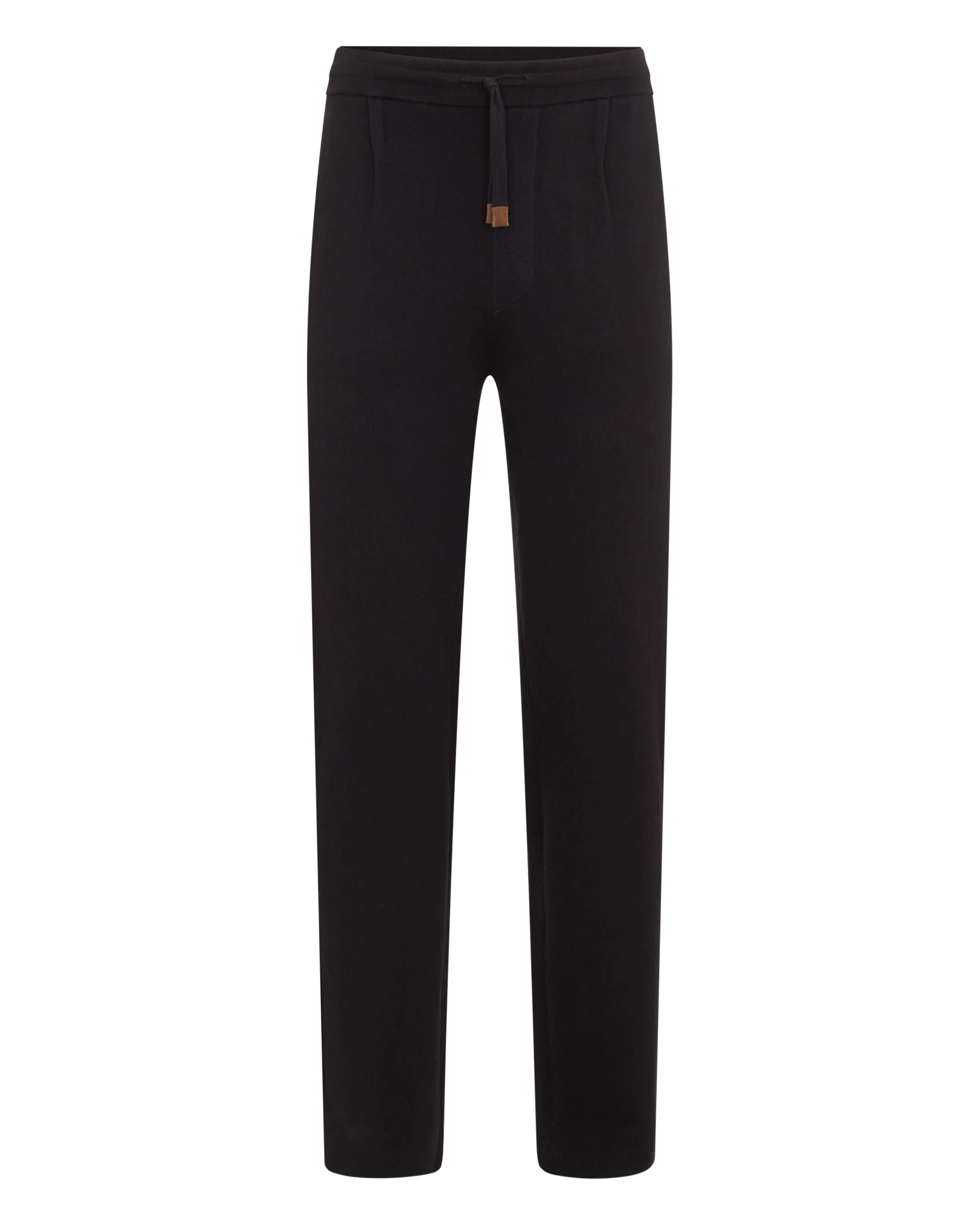 Men's Double Face Cotton Blend Trousers Black - Image 2