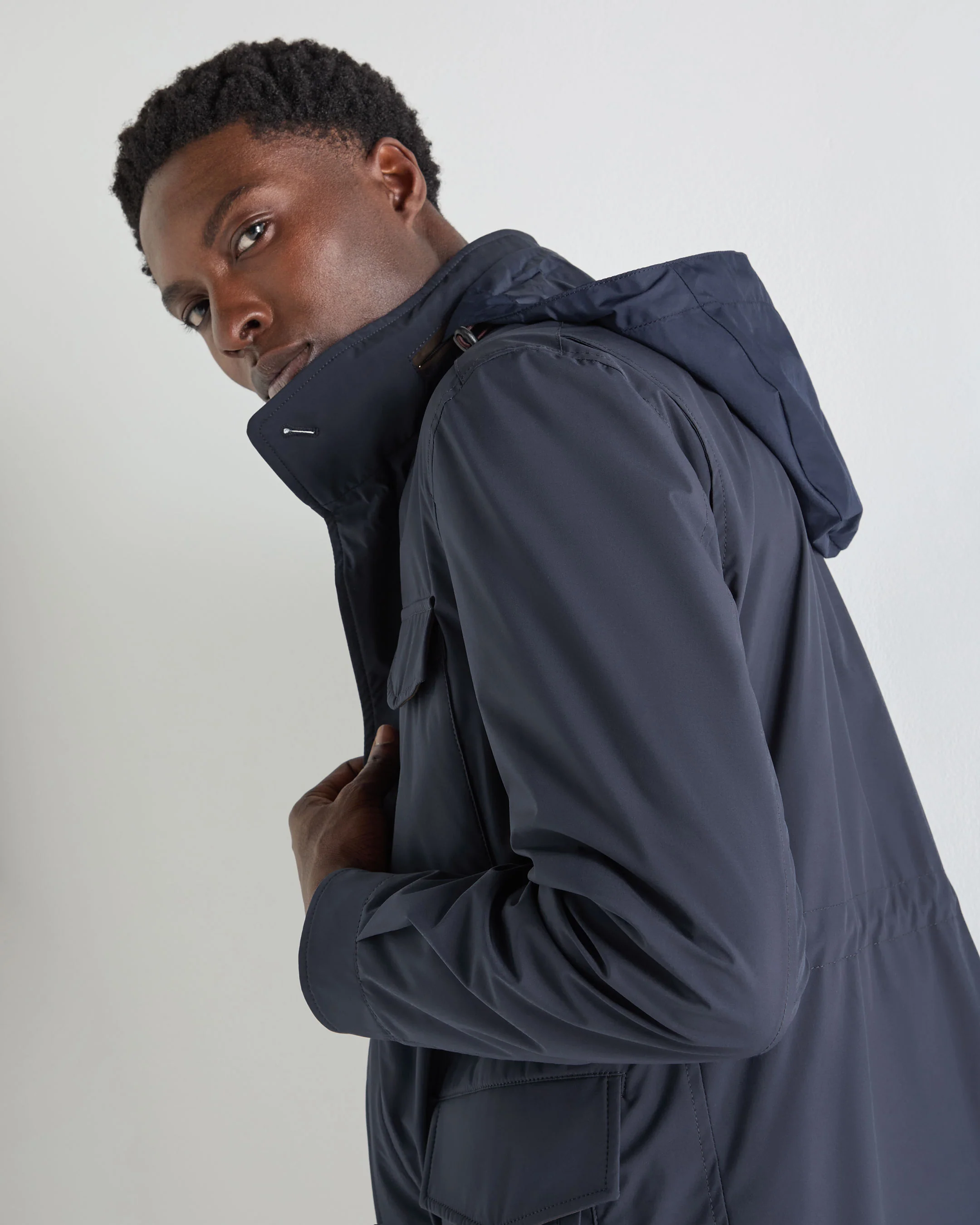 Men's Hampton Weatherproof Jacket Summer Navy Blue - Image 5