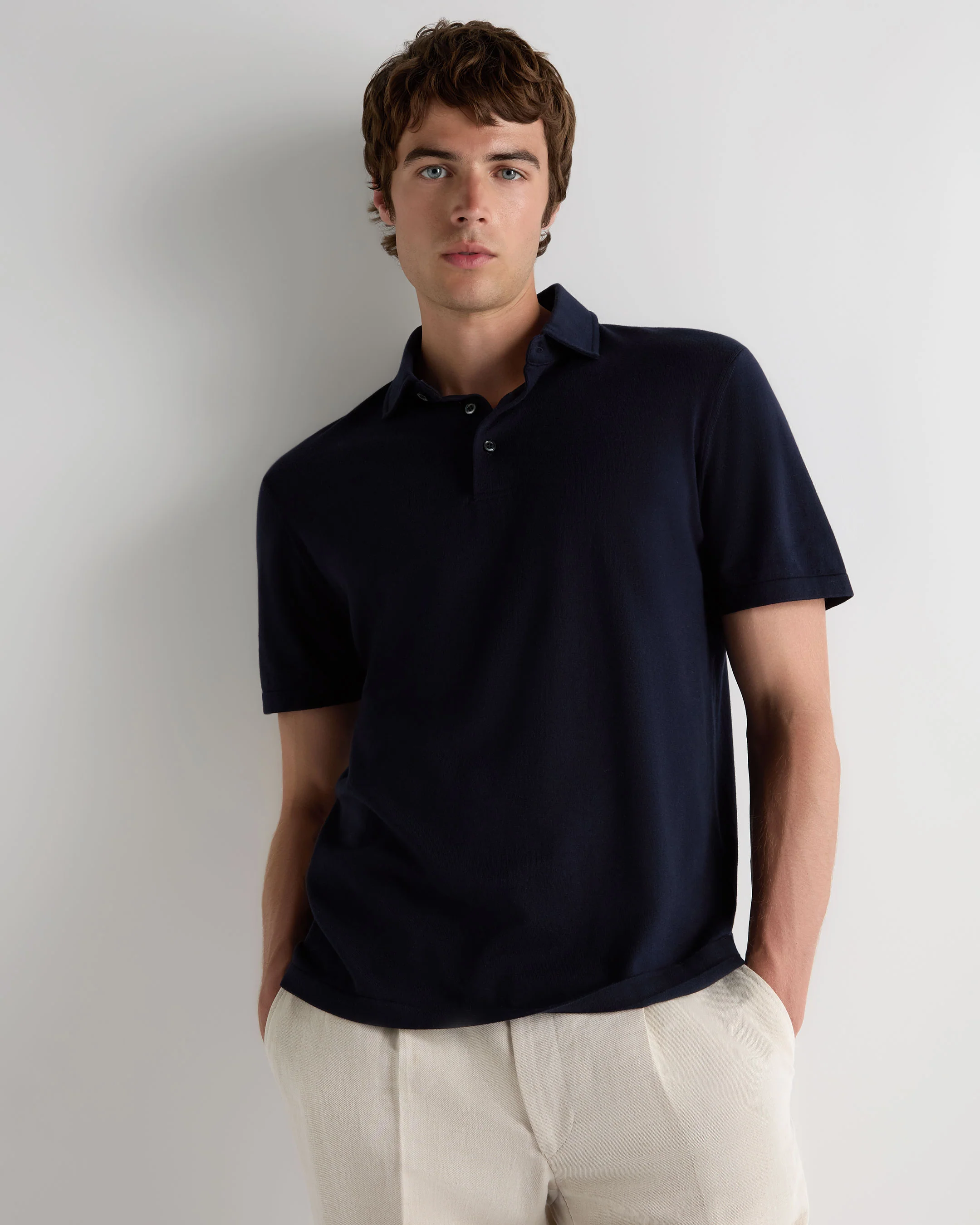 Men's Hove Cotton Polo Navy Blue