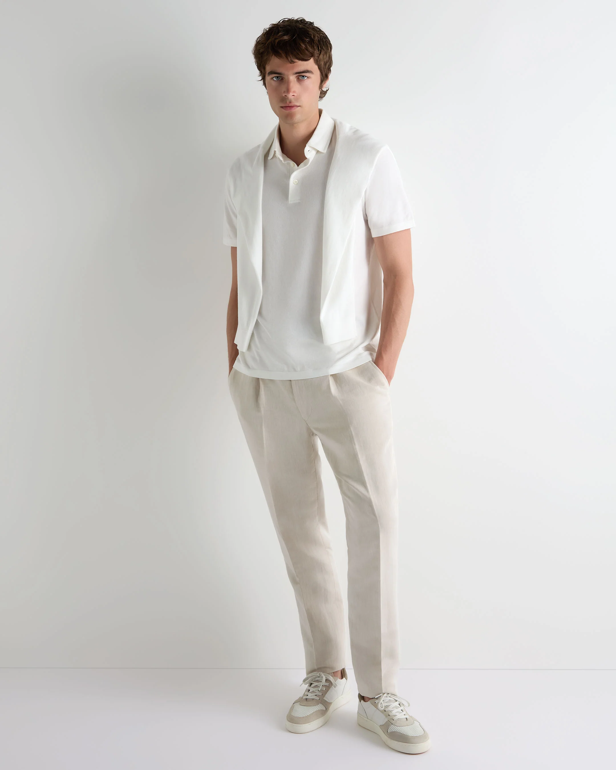 Men's Hove Cotton Polo White - Image 3