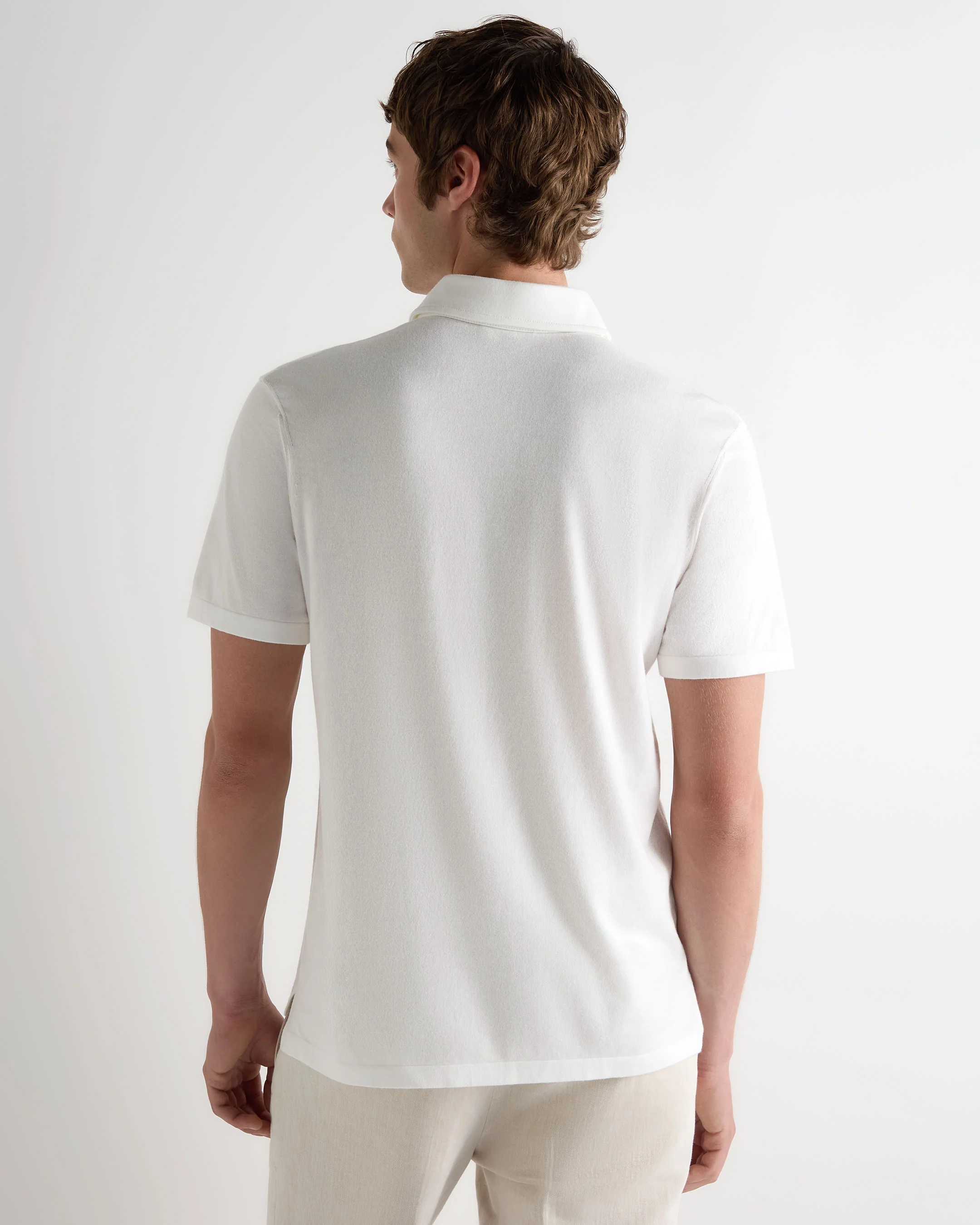 Men's Hove Cotton Polo White - Image 4
