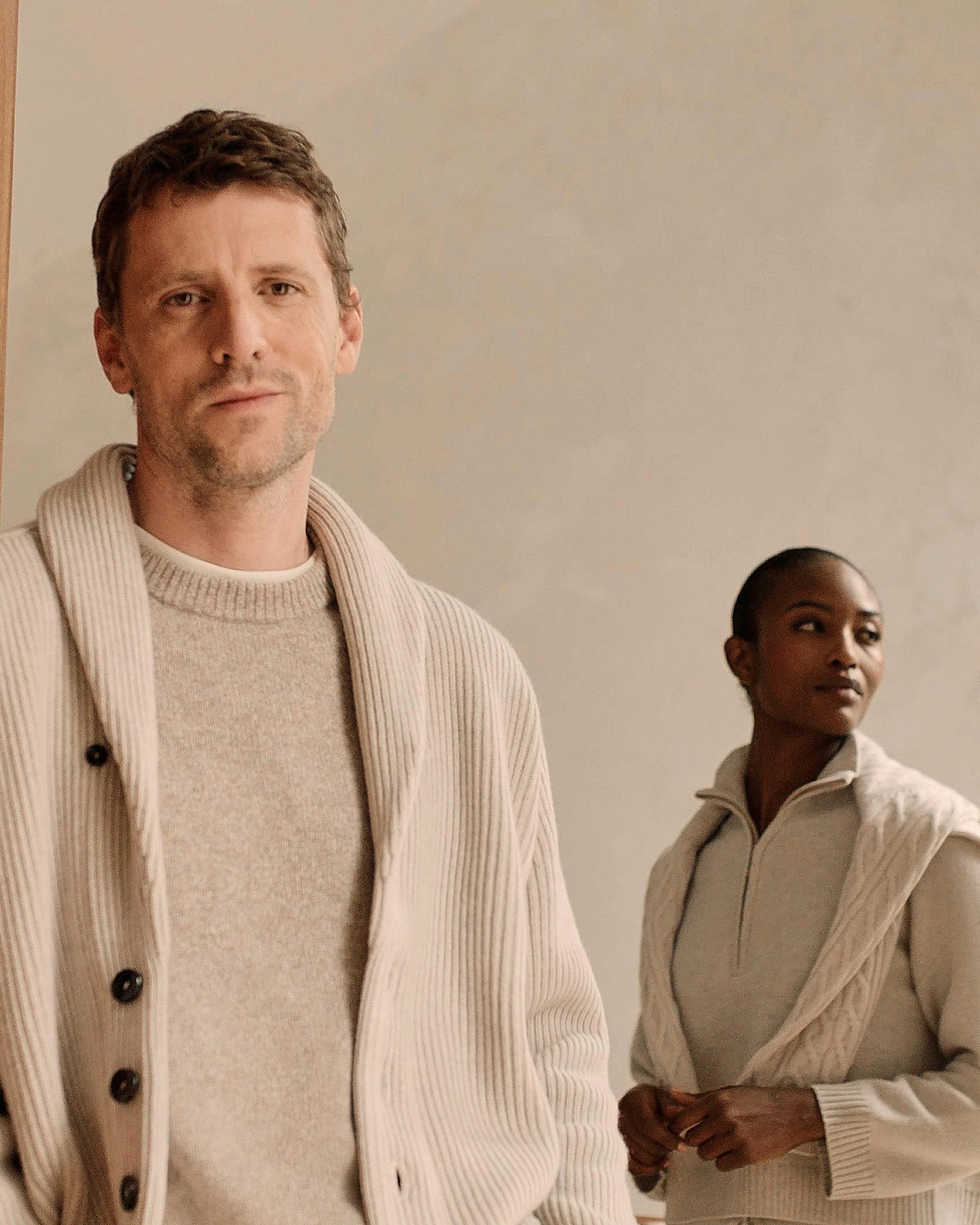 Men's Kensington Cashmere Cardigan Pebble Grey - Image 8
