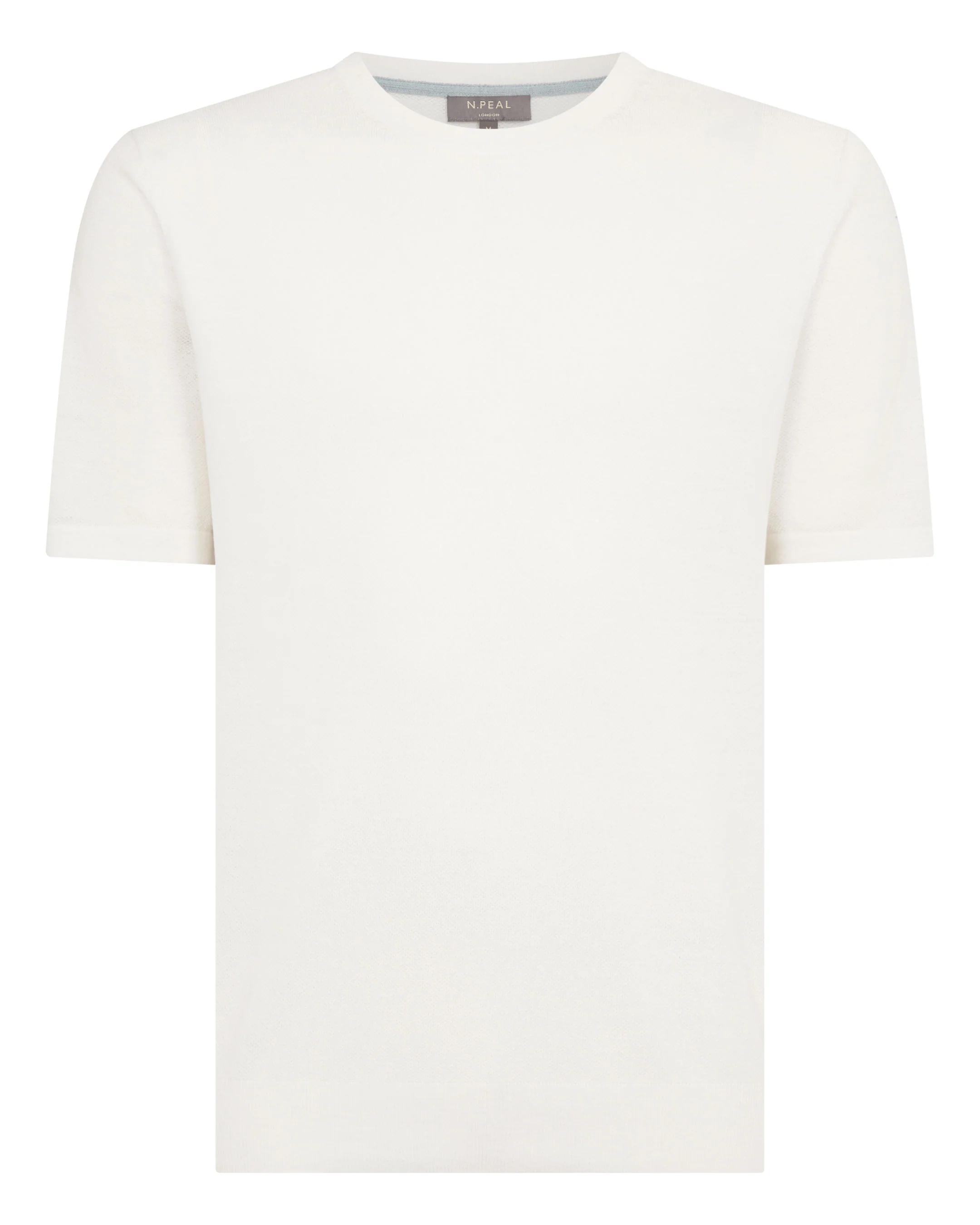 Men's Pique Linen Blend Tee White - Image 2