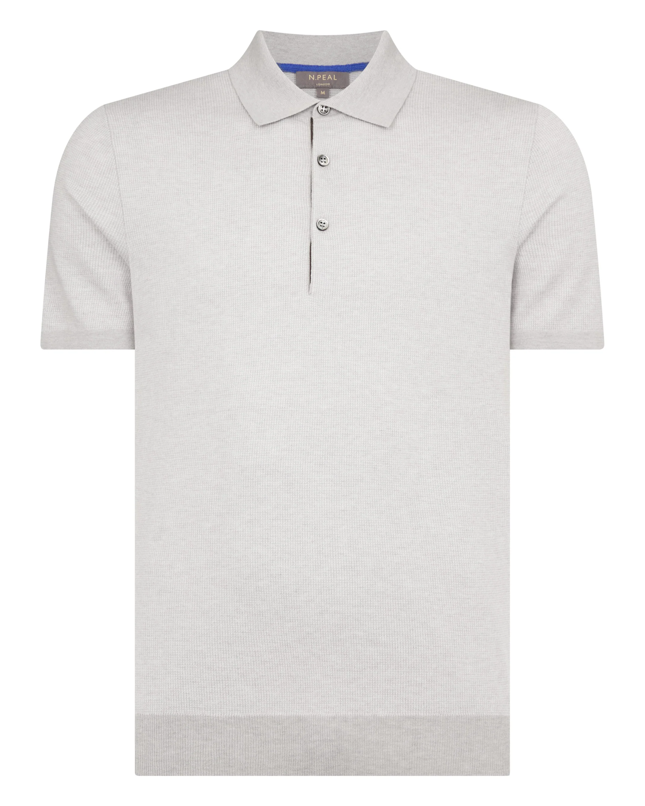 Men's Polzeath Cotton Cashmere Polo T-Shirt Fumo Grey - Image 2