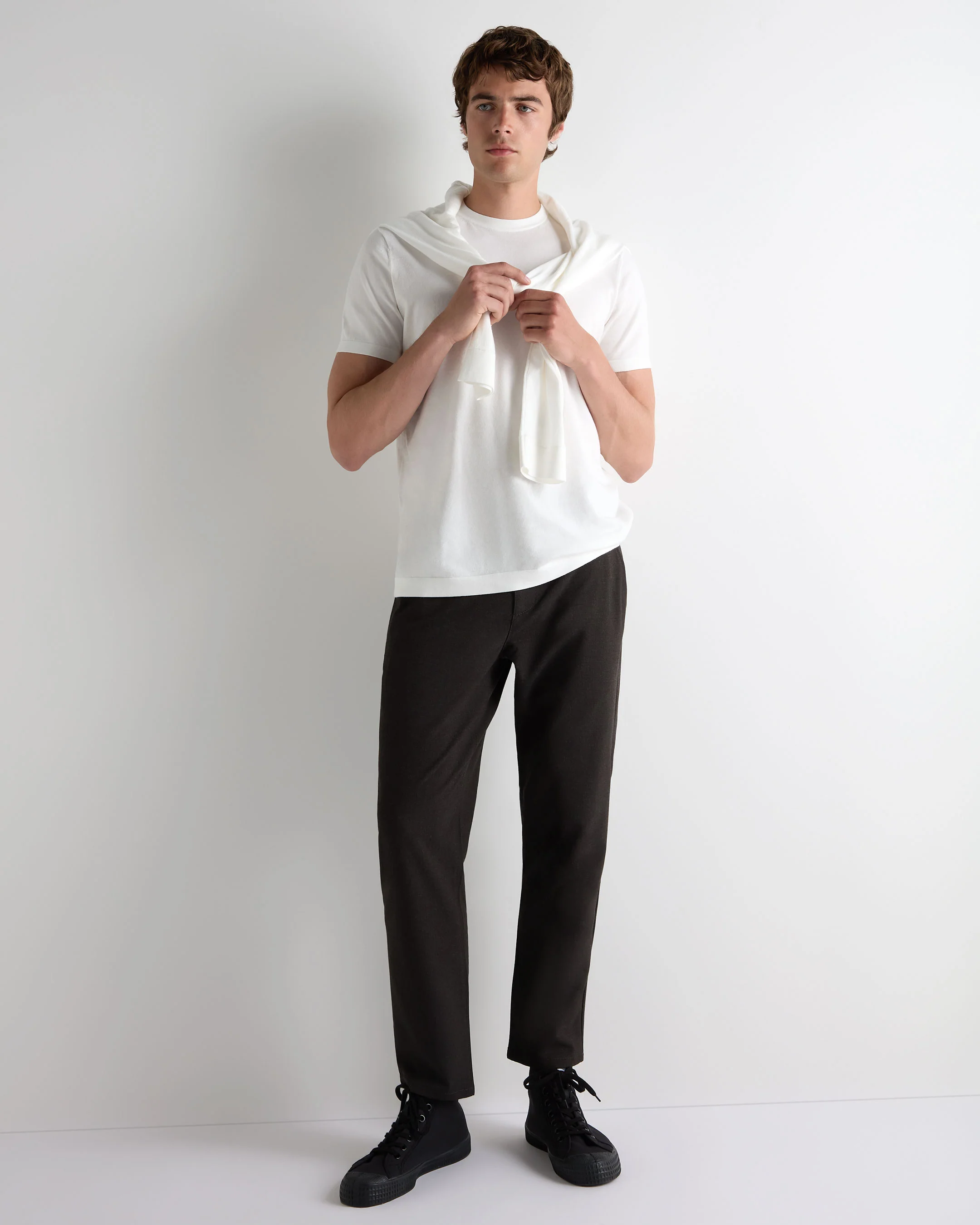 Men's Sea Island Cotton T-Shirt White - Image 3