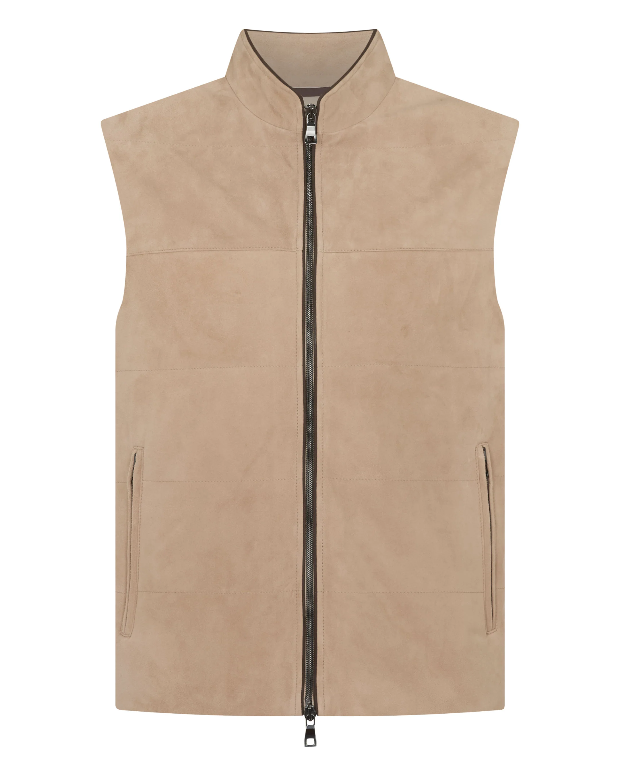 Men's Belgravia Suede Gilet Beige Brown - Image 2