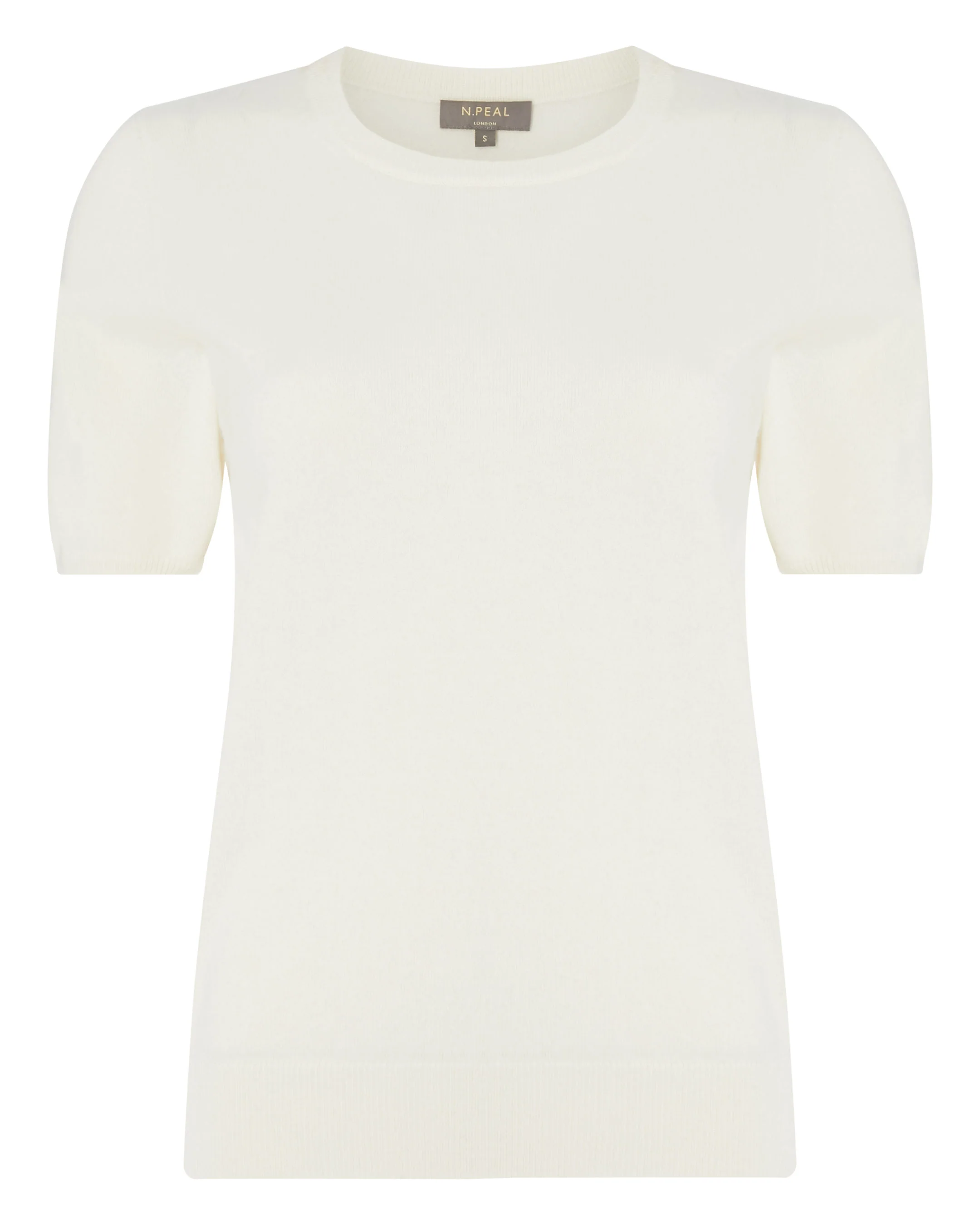Women's Milly Classic Cashmere T-Shirt New Ivory White - Image 2