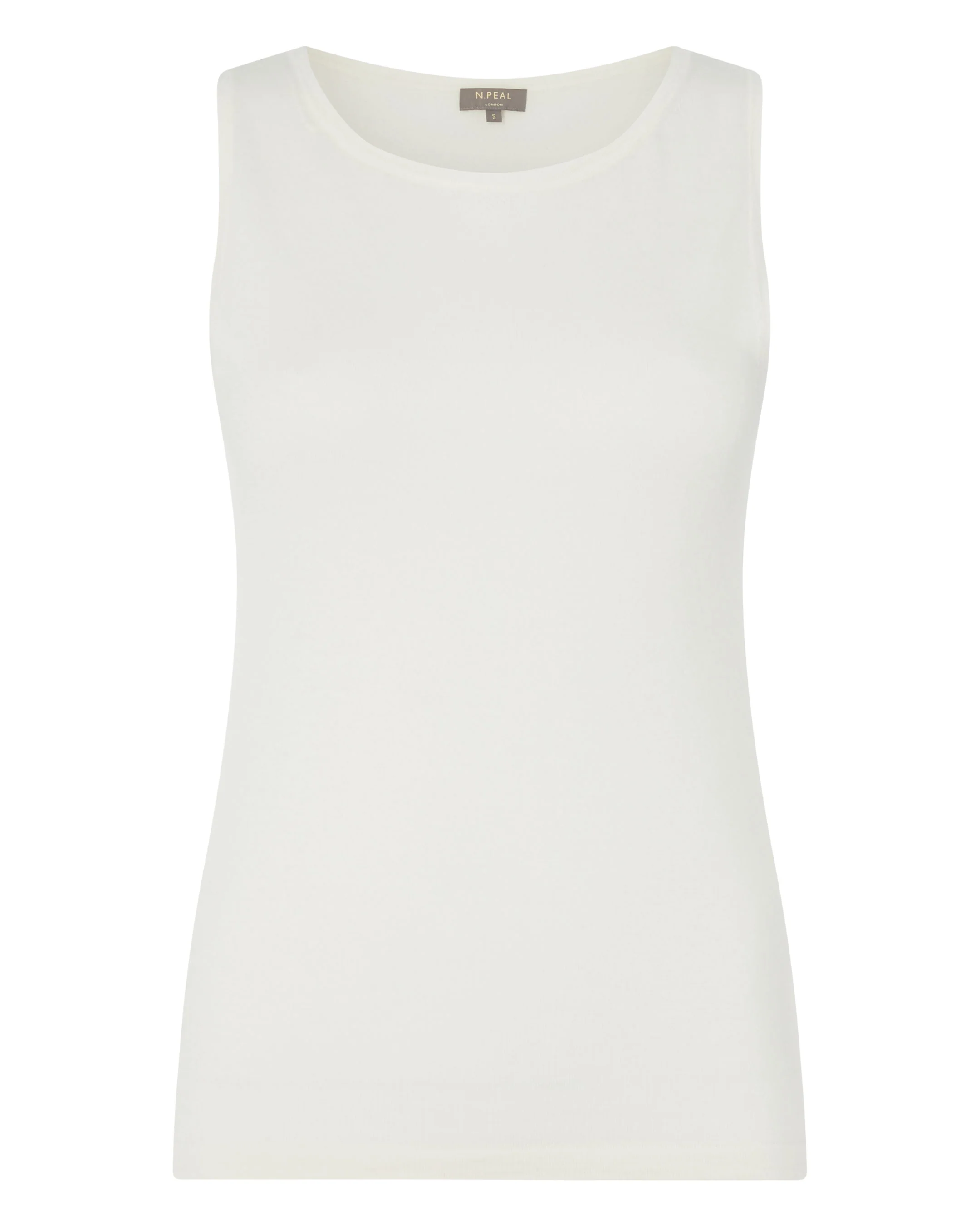 Women's Ella Superfine Cashmere Shell Top New Ivory White - Image 2