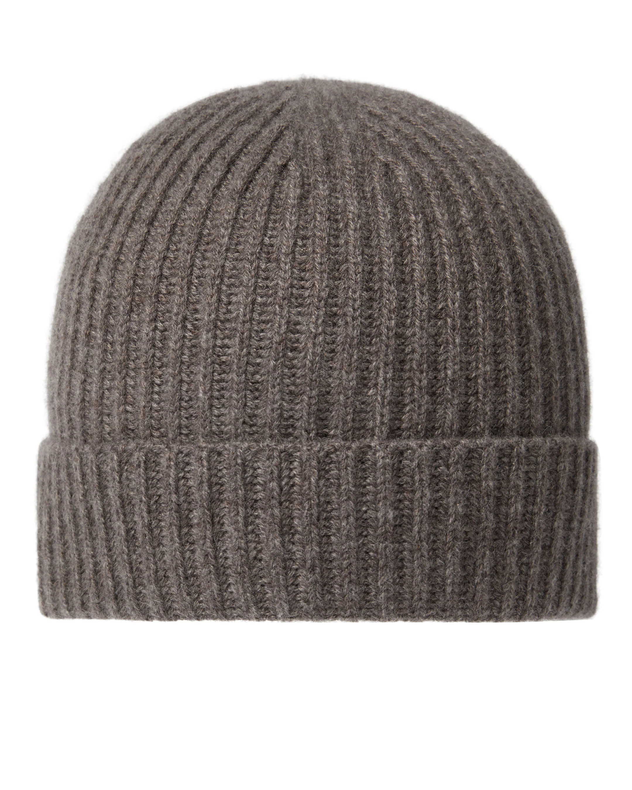 Unisex Ribbed Cashmere Hat Otter Brown