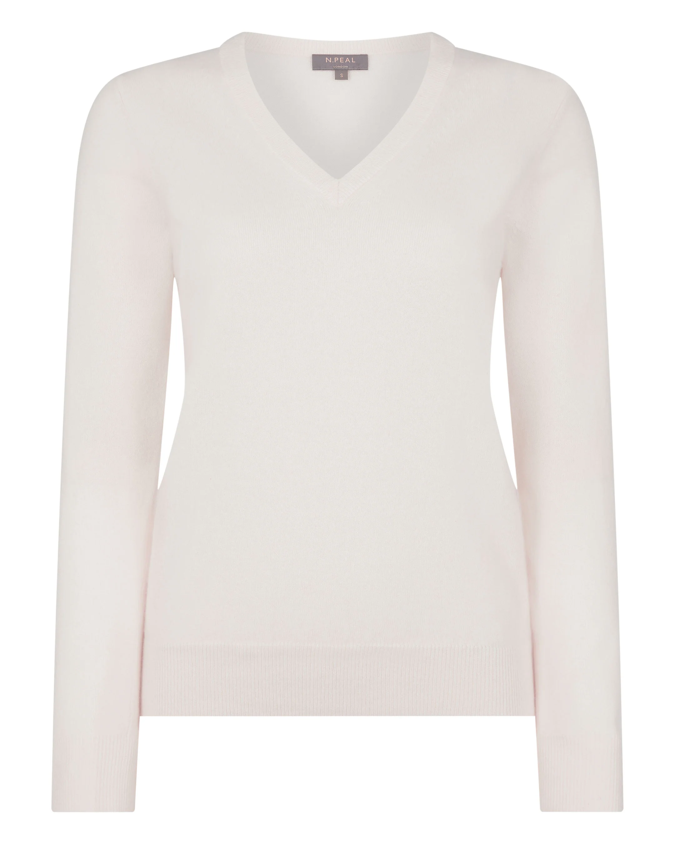 Women's Phoebe V Neck Cashmere Jumper New Ivory White - Image 2
