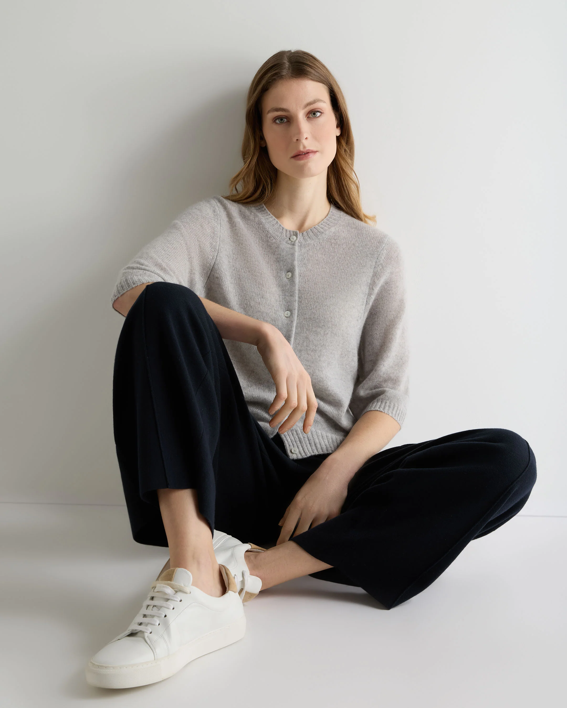 Women's Air Cashmere Cardigan Fumo Grey