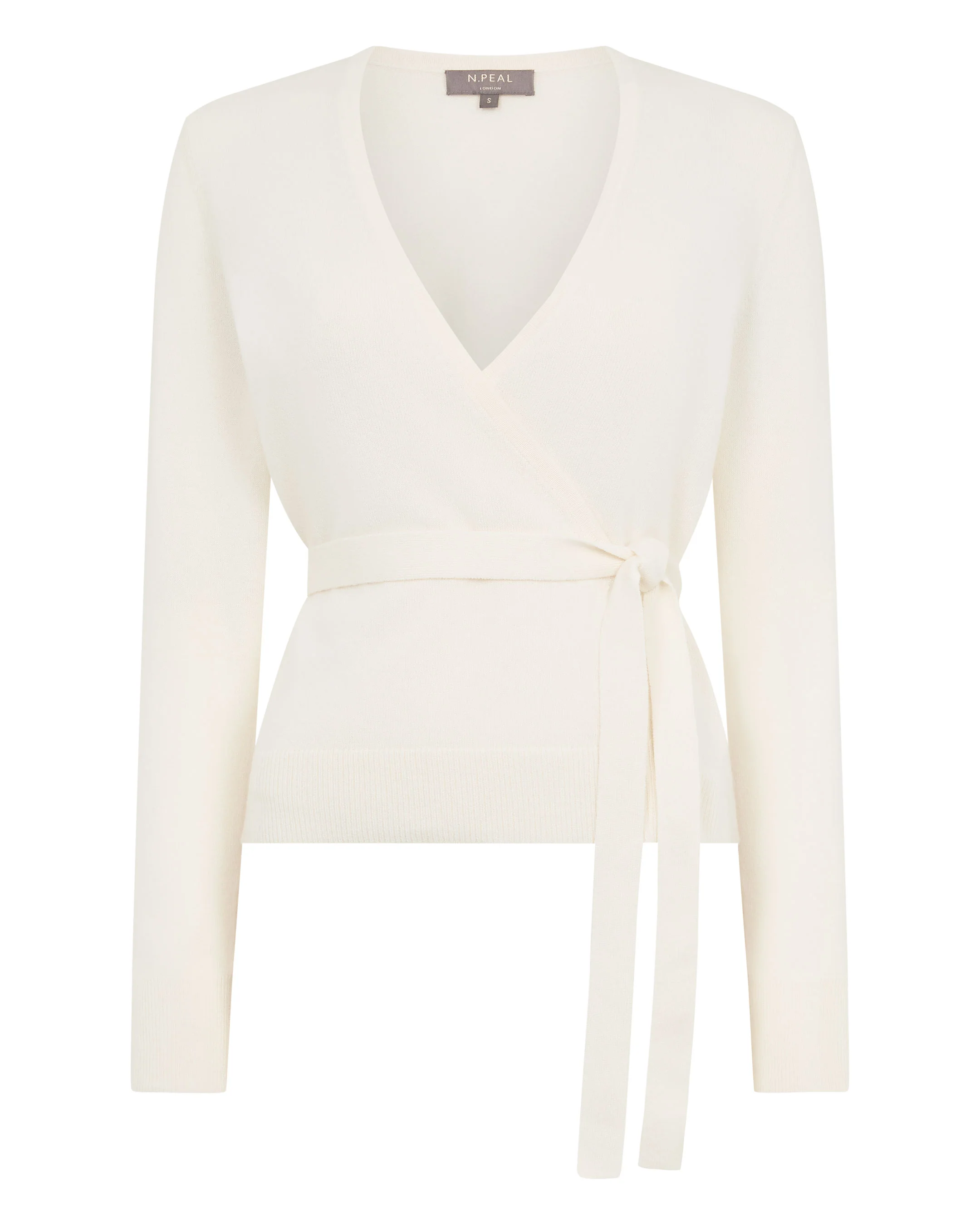 Women's Arabella Wrap Cashmere Cardigan New Ivory White - Image 2