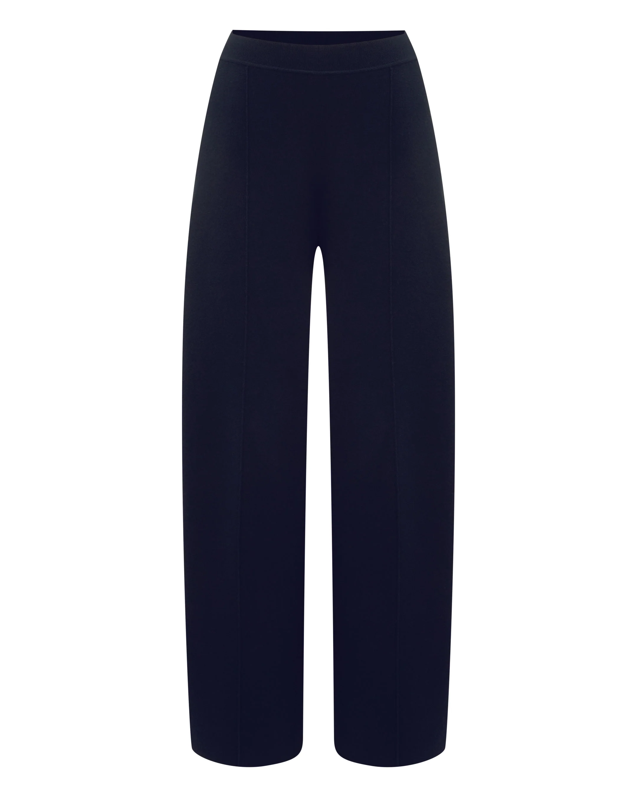 Women's Barrel Leg Cotton Blend Trouser Navy Blue - Image 2