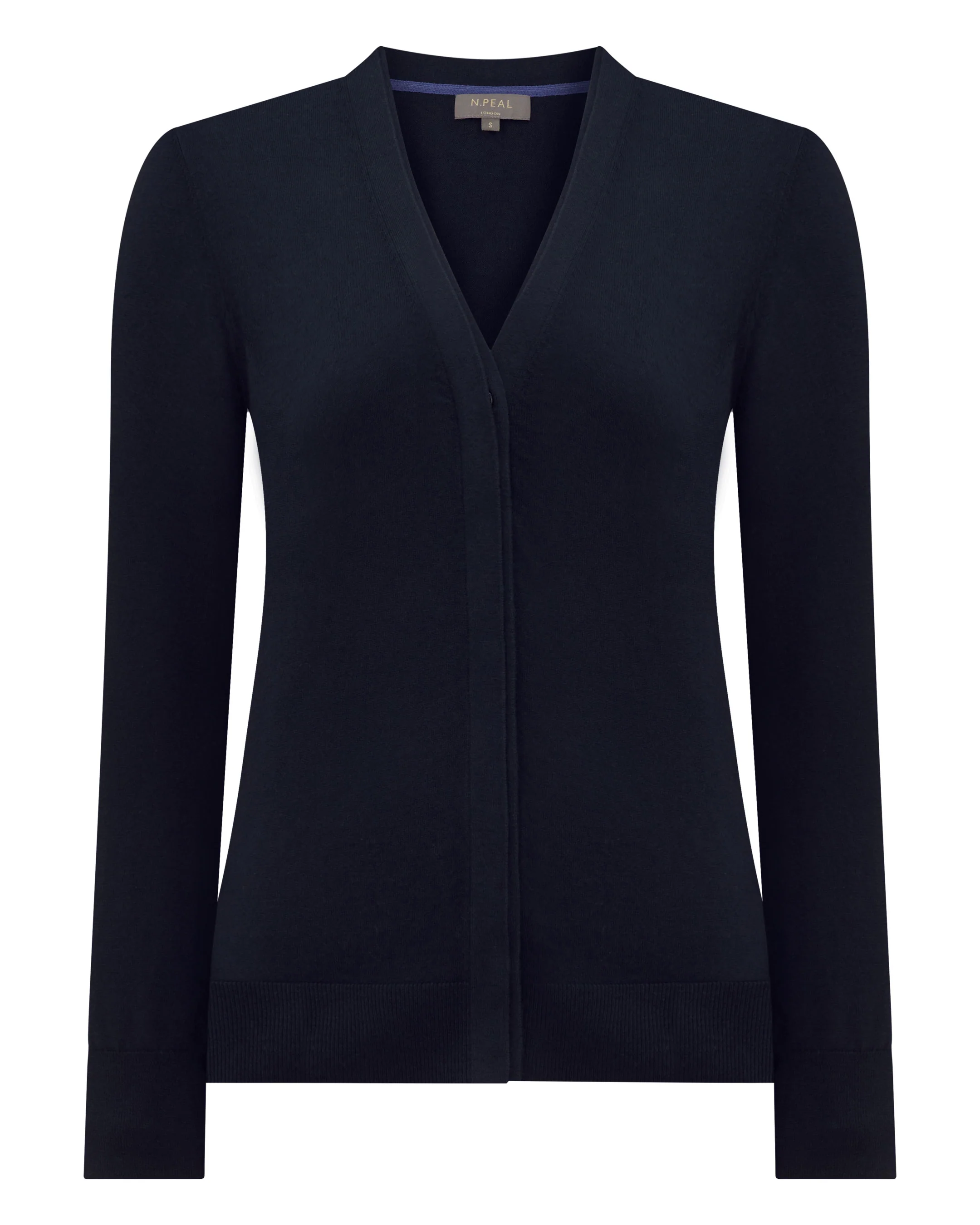 Women's Cotton Cashmere Cardigan Navy Blue - Image 2