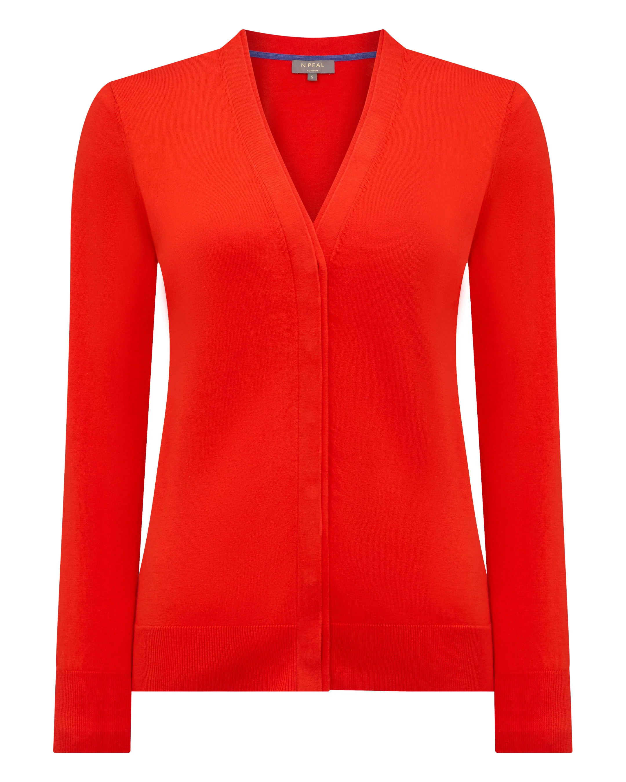 Women's Cotton Cashmere Cardigan Tomato Red - Image 2