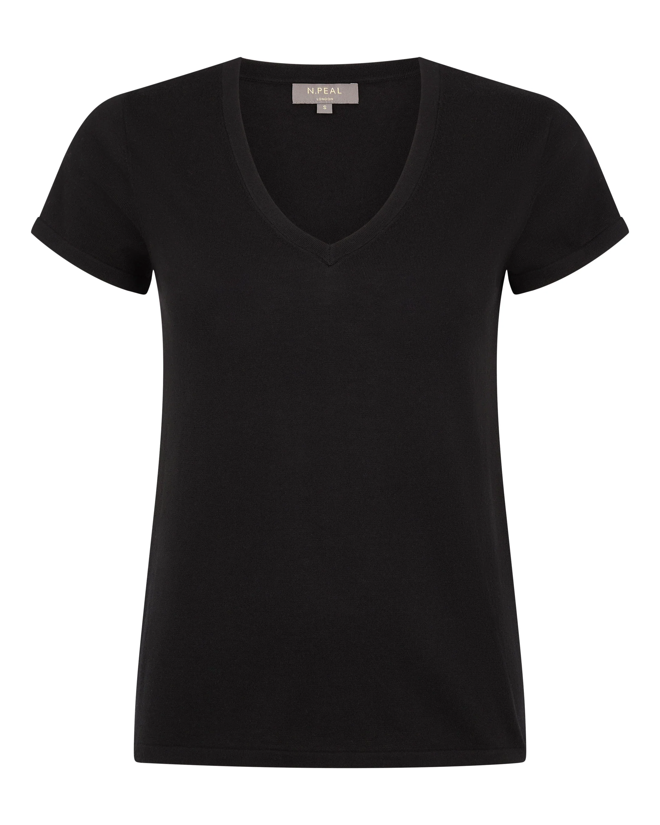 Women's Cotton Cashmere Silk T-Shirt Black - Image 2