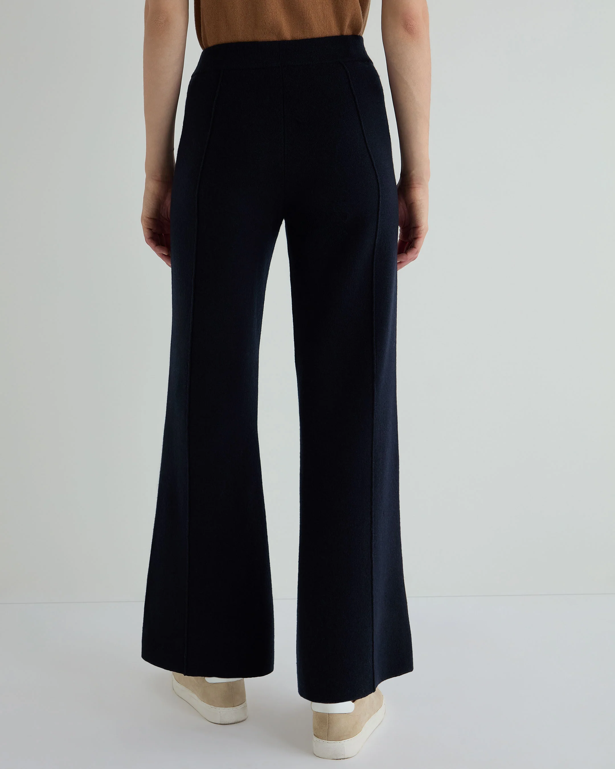 Women's Double Face Trousers Navy Blue - Image 4