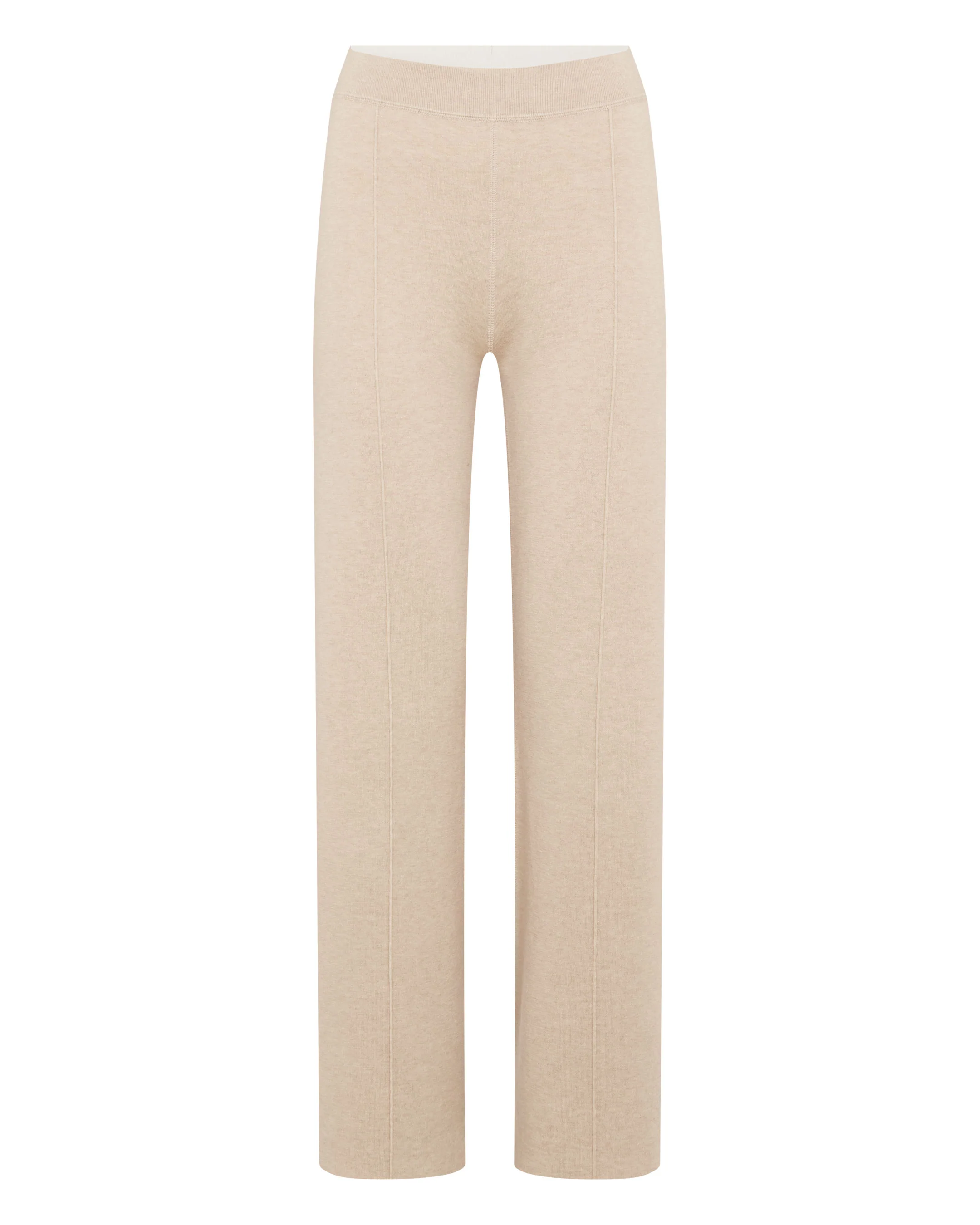 Women's Double Faced Cotton Blend Trousers Sandstone Brown - Image 2