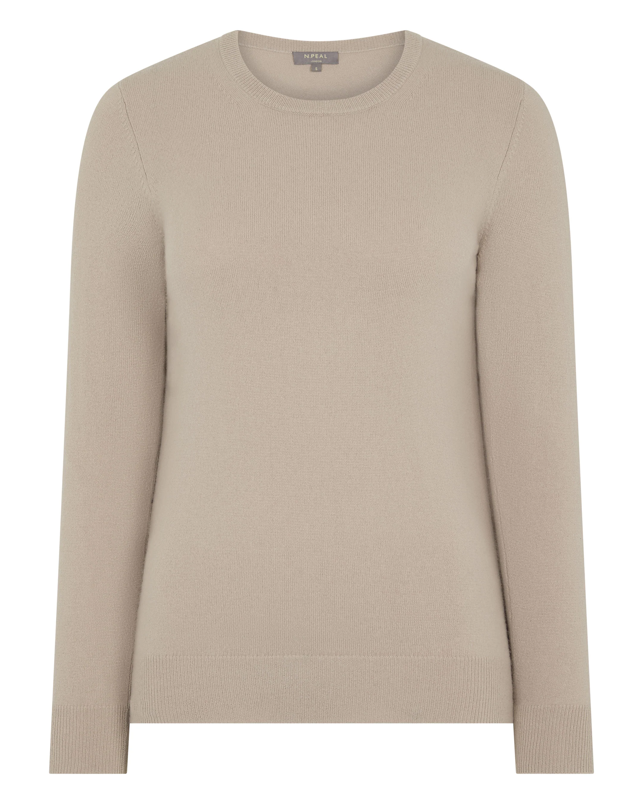 Women's Evie Classic Round Neck Cashmere Jumper Cashew Brown - Image 2