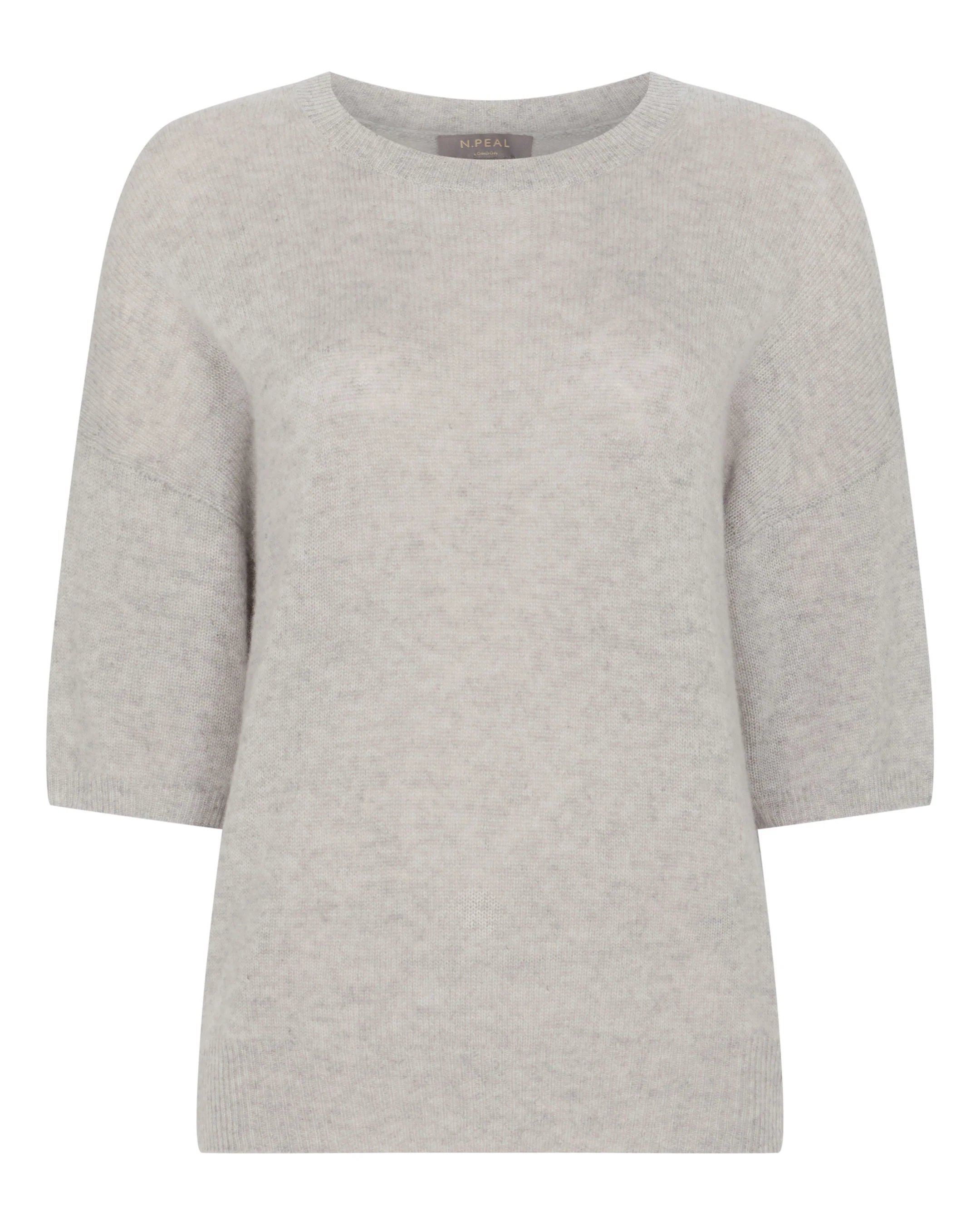 Women's Oversized Cashmere T-Shirt Fumo Grey - Image 2