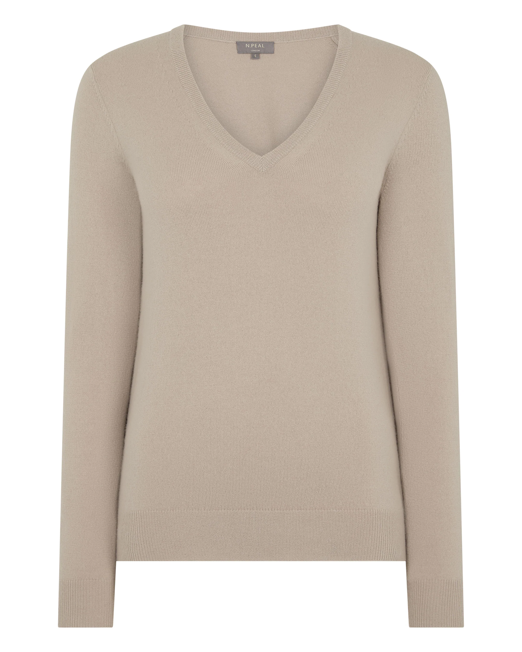 Women's Phoebe V Neck Cashmere Jumper Cashew Brown - Image 2