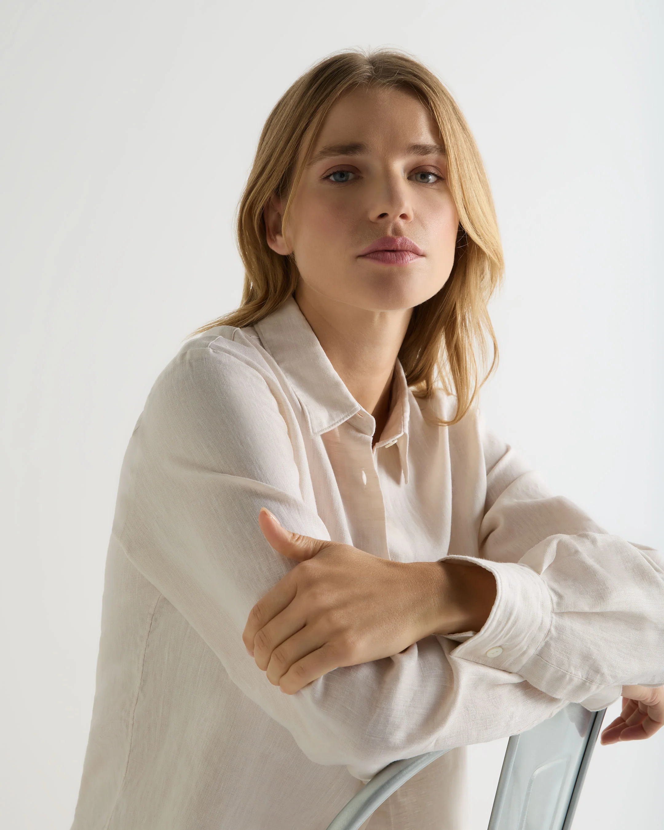Women's Rochelle Linen Shirt Stone Brown - Image 6