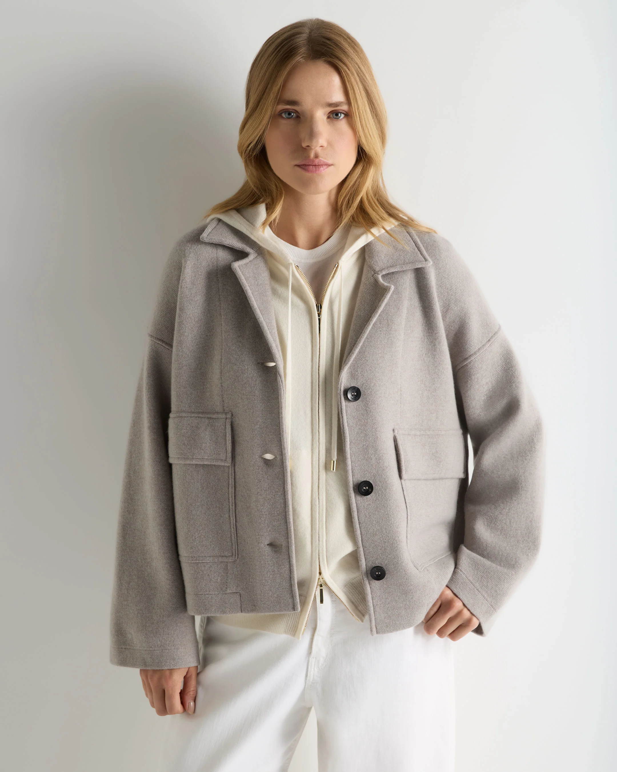 Women's Safari Milano Cashmere Jacket Oat Grey