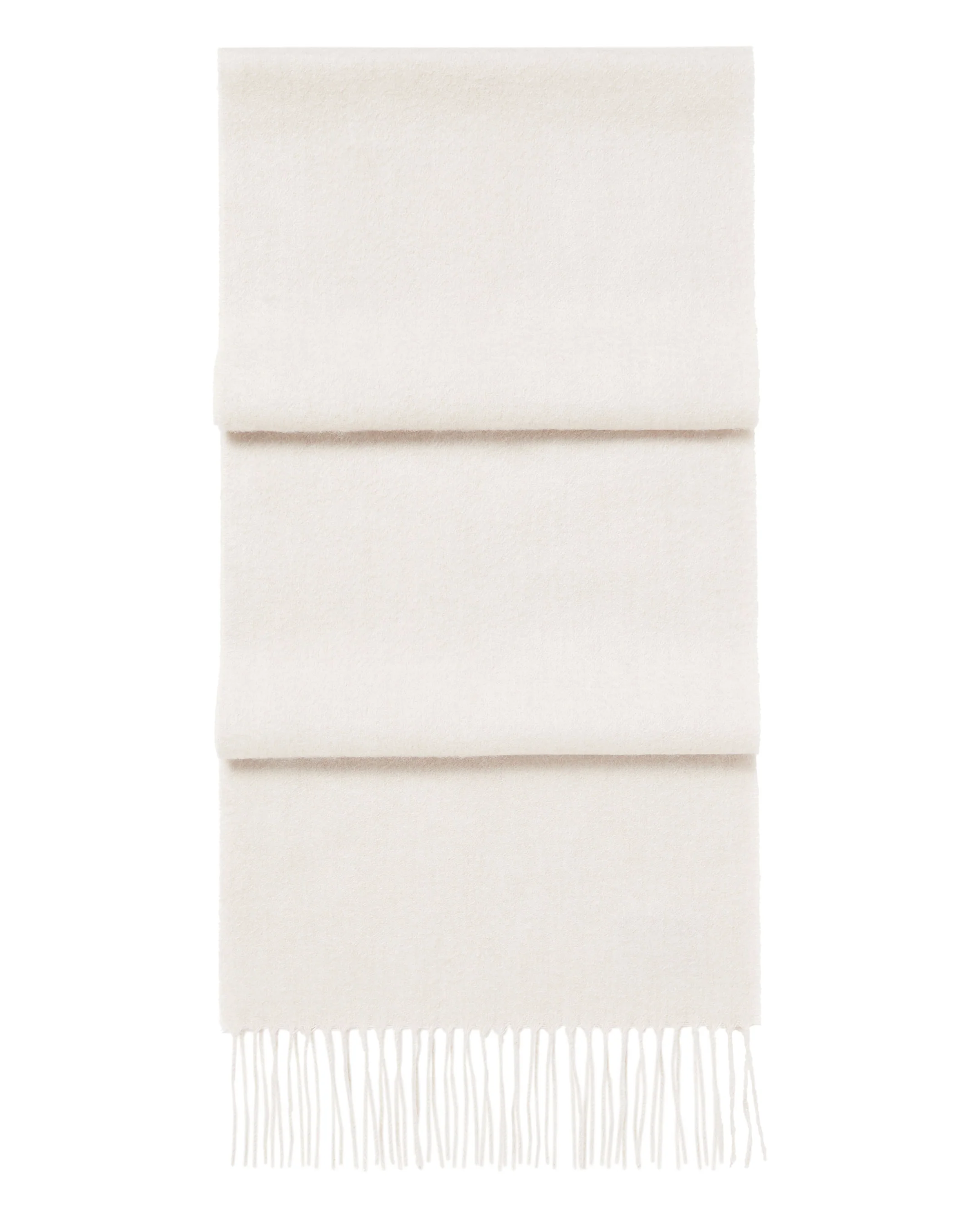 Unisex Woven Cashmere Scarf Ecru White